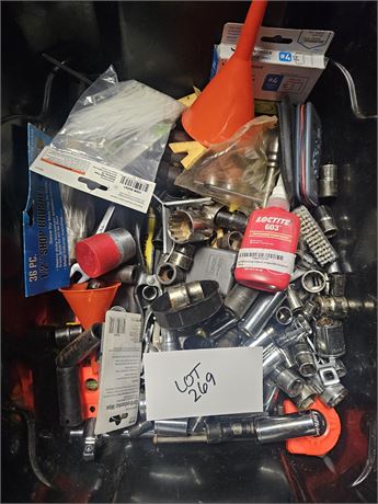 Mixed Tool Lot- Sockets, Hand Tools, Fasteners & More