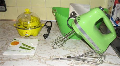 Kitchen Aid Hand Mixer, Egg Cooker