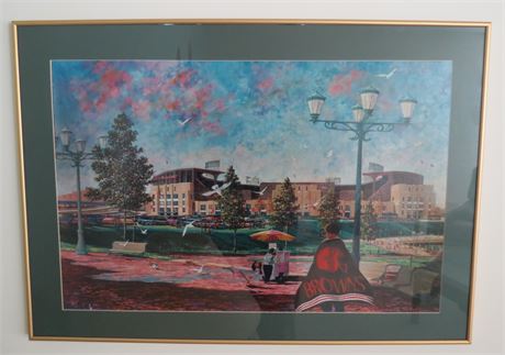 Cleveland Municipal Stadium Framed Print