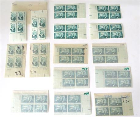 1963 Cordell Hill & 1961 4 Cent George W. Norris Stamps