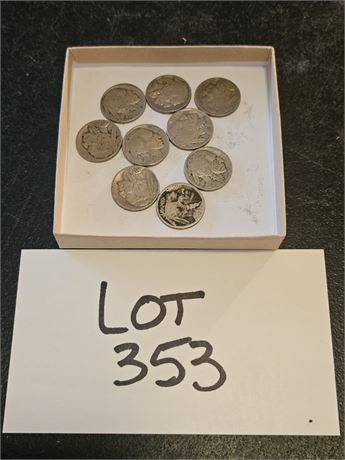 Buffalo Nickels Most Years Worn