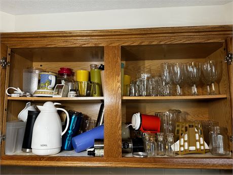 Cupboard Of Cups, Glasses, And Mugs