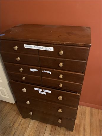 7 Drawer Dark Wood Dresser Chest