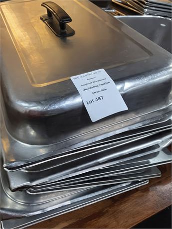 Stainless Steel Chafing Dish Lid Lot of 8