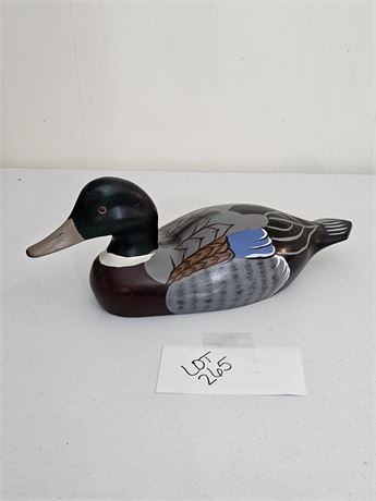 1982 Wood Carved Duck Decoy