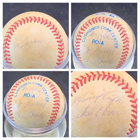 Cleveland Indians 1983 Autographed American League Baseball 8 Players