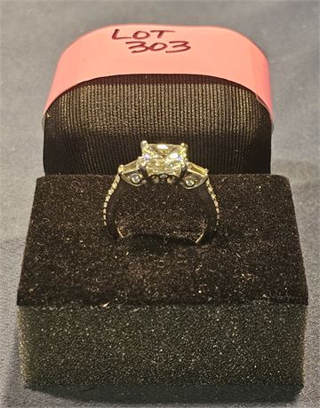 Sterling 925 JD CZ Ladies Ring Sz 10