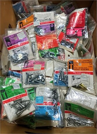 Reed & Prince Slotted Wood Screws, Round Head Screws & Fastener Lot