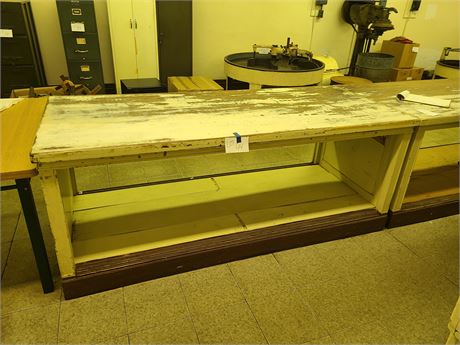 Heavy Duty Extra Large Wood Counter Work Table