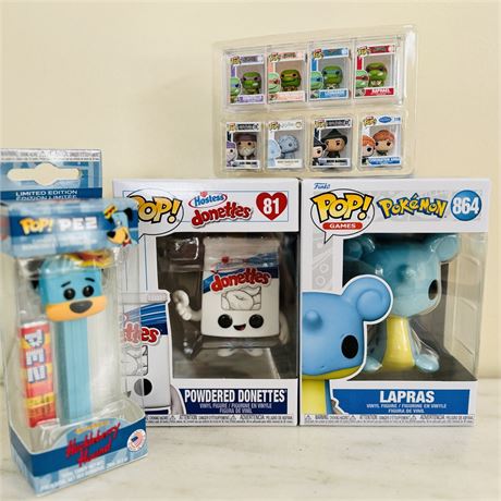 Funko POP! MIXED Lot - Donettes, Lapras, Bitty Pop & Huckleberry Hound Pez