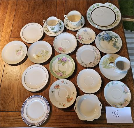 Teacups & Mixed Saucer Lot - Different Makers / Sizes & Themes