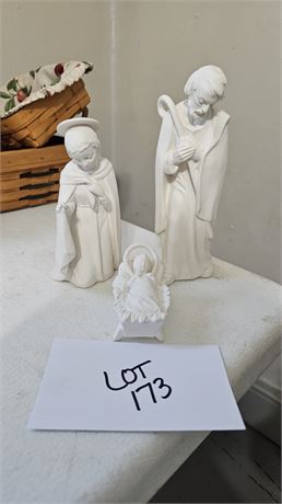 Goebel West Germany Matte White Nativity Set