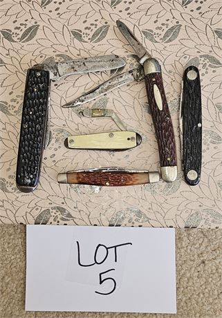 Mixed Pocket Knife Lot- Camillus, USA,& More