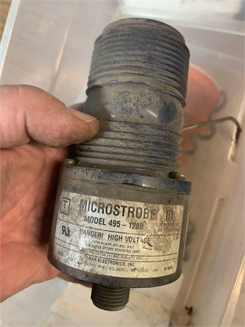 Vintage 12 Volt Light Blue Microstrobe Light