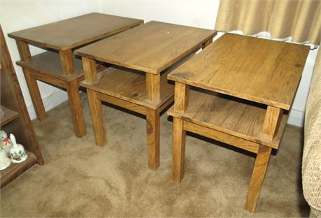 Wood End Tables (3)