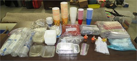 Cups, Plastic Ware, Etc