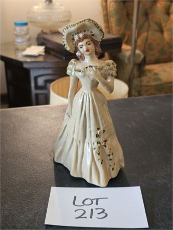 Vintage 50's Chalkware Carnival Lady Figurine
