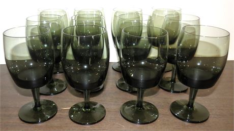 Green Stemware Set of 12