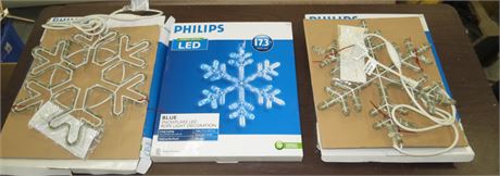 3 LED Snowflake Rope Light Decorations