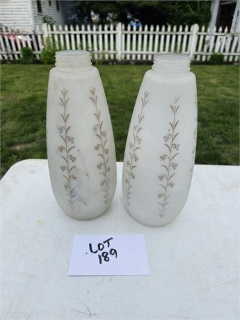 Vintage Glass MCM Froster Pole Light Covers