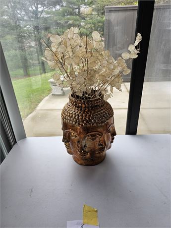 Pier 1 Copper Foil Indian God Vase