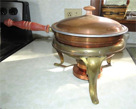 Vintage Copper Chafing Dish