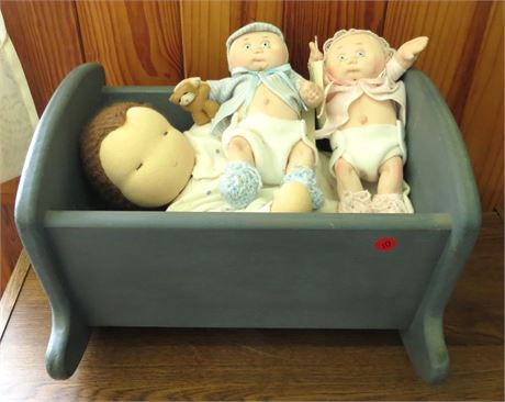 Doll Cradle, 3 Dolls