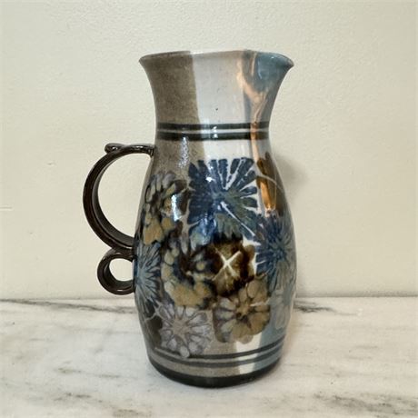 1982 Apple Lane Signed Art Pottery Pitcher - 8"T