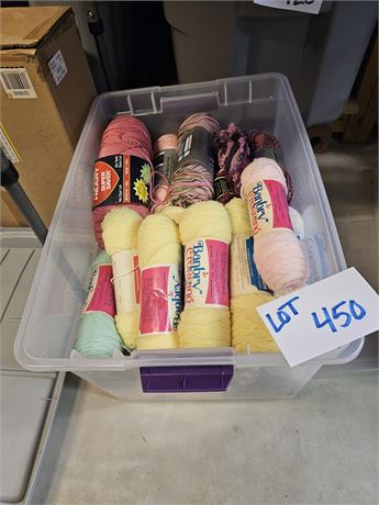 Bin of Mixed Yarn - Different Colors & Makers