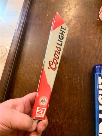 Coors Light Beer Tap Handle Crafted Fom Recycled Aluminum Cans