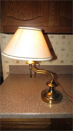 Small Brass Adjustable Desk Lamp