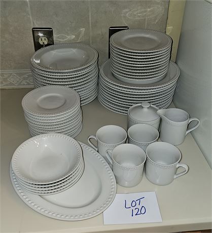 Home Collection Dinnerware 60 Pieces Plates, Bowls, Platter & More