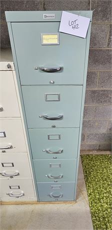 Bentson Green Metal File Cabinet