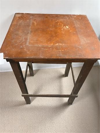 MCM Solid Wood Arts & Crafts Utility or Accent/End Table  Vintage)