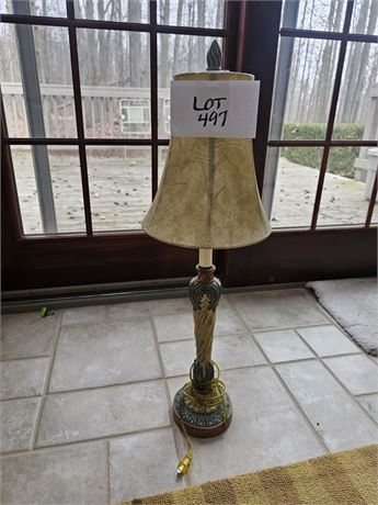 Ornate Twisted Base Candlestick Lamp - 30" H