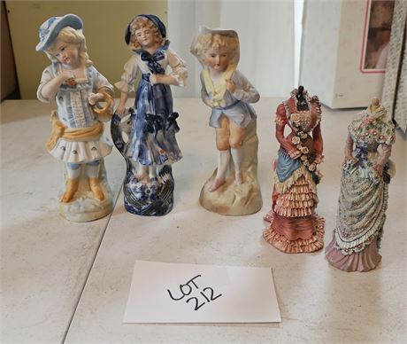 German 8" Figurines & Victorian Treasures 6" Resin Figures