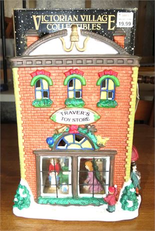 Lighted Hand Painted "Travelers Toy Store"