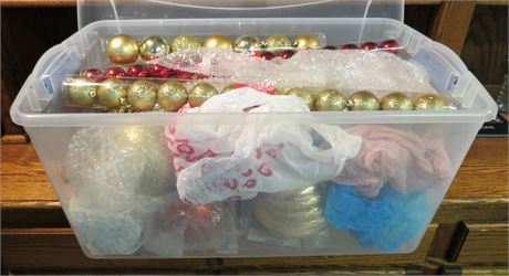 Tote Of Christmas Decorations