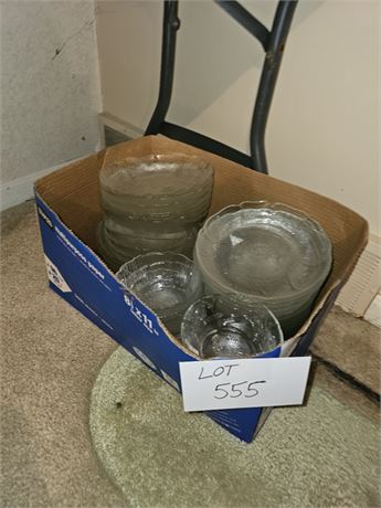 Vintage Glass Luncheon Plates