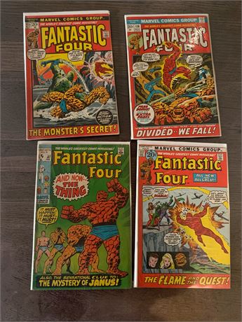 Vintage Marvel Comics Group Fantastic Four Issues #107, #117, #125 & #128