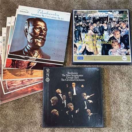 Classical Vinyl Records Albums Lot - Boxed Sets, Cleveland Orchestra, Seraphim..