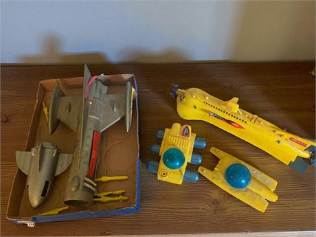 Fireball XL5 Rocket Ship Toy & Remco Seaview Submarine Toy
