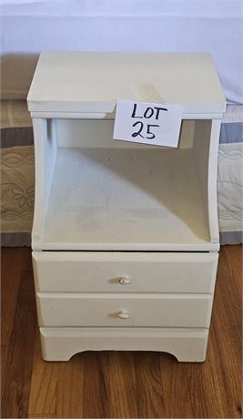 Vintage White Nightstand