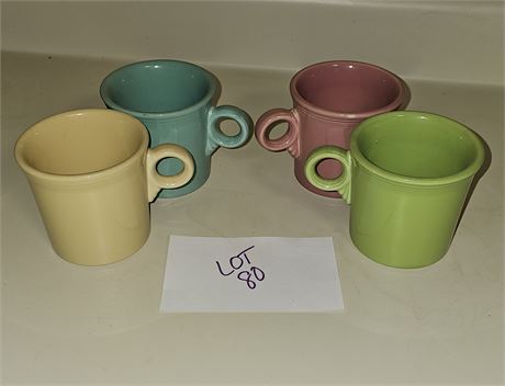 Vintage Fiesta Coffee Mugs/Cups Mixed Colors