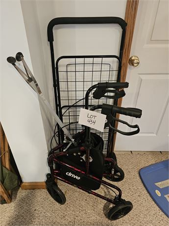 Folding Tote Cart & Fold Drive Walker