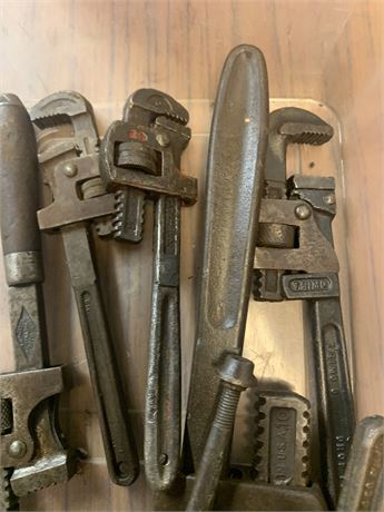 Vintage Pipe Wrench Tool Lot