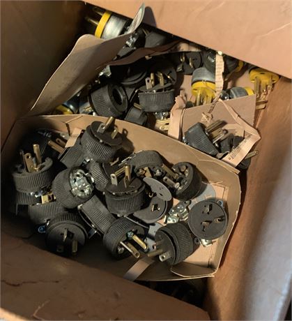 NEMA 5-15P Right-Angle AC Power Plugs & Other Electrical Supplies - 1 Box