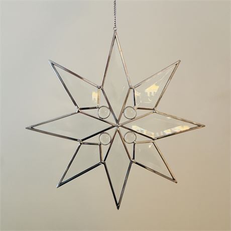 Decorative Hanging Bevel Glass 8-Point Star