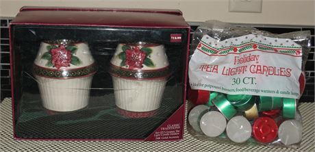 Ceramic Tea Light Candle Holders, Tea Light Candles