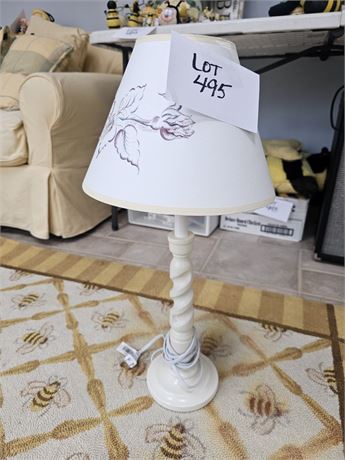 White Candlestick Lamp - 24" H